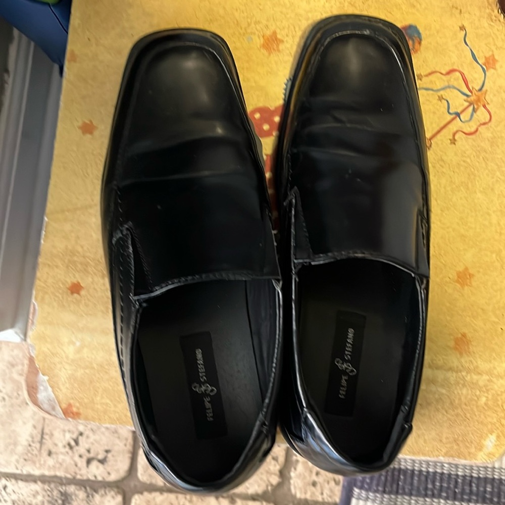 Boys black dress shoes